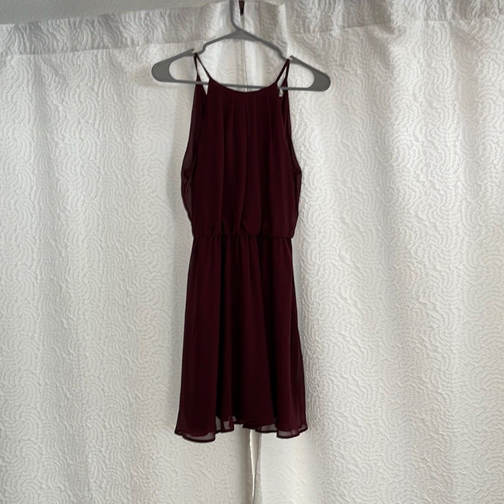 Womens a line maroon dress
